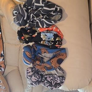 ✨️ BUNDLE ✨️.  Bonnet/Turban Hair Caps. PRE OWNED 💙 🖤🩶💛🤎